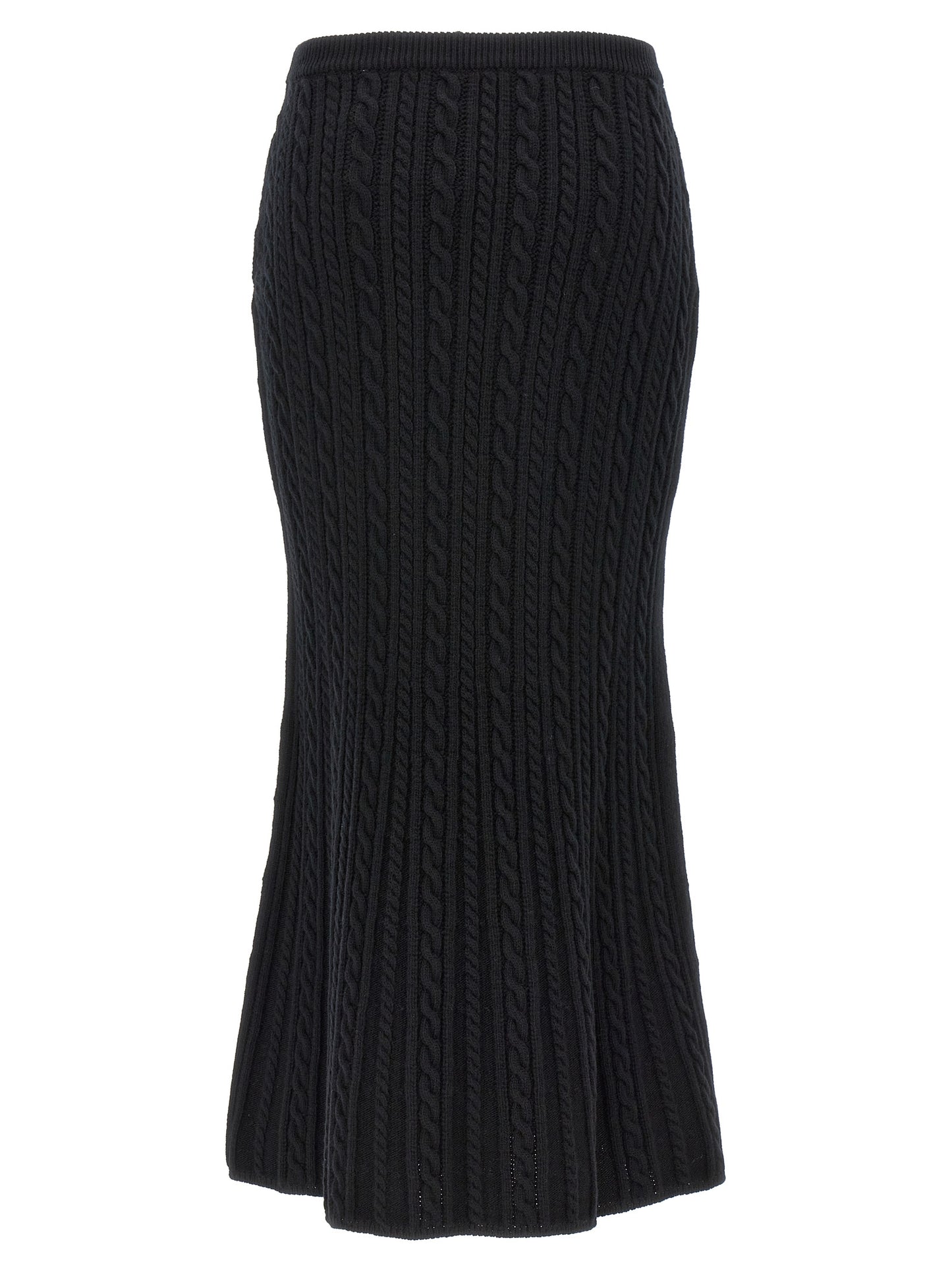 Alessandra Rich Black Wool Mini Skirt
