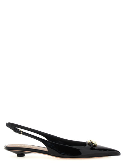 Valentino Garavani Black Calfskin Ballet Flats