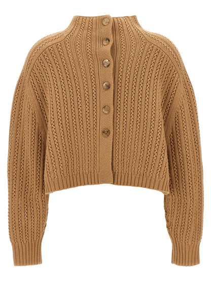 Max Mara Beige Wool Cardigan
