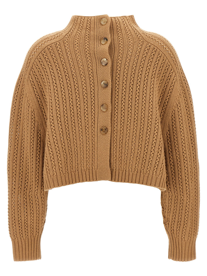Max Mara Beige Wool Cardigan