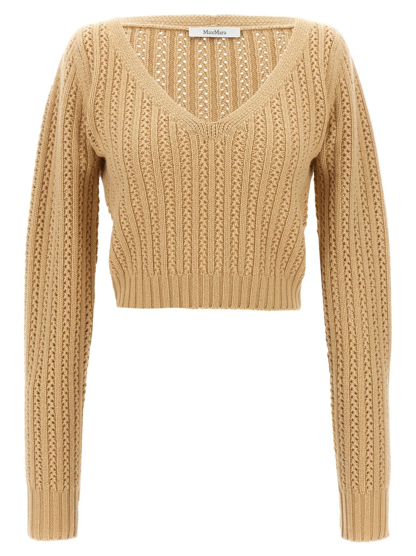 Max Mara Beige Wool Cardigan