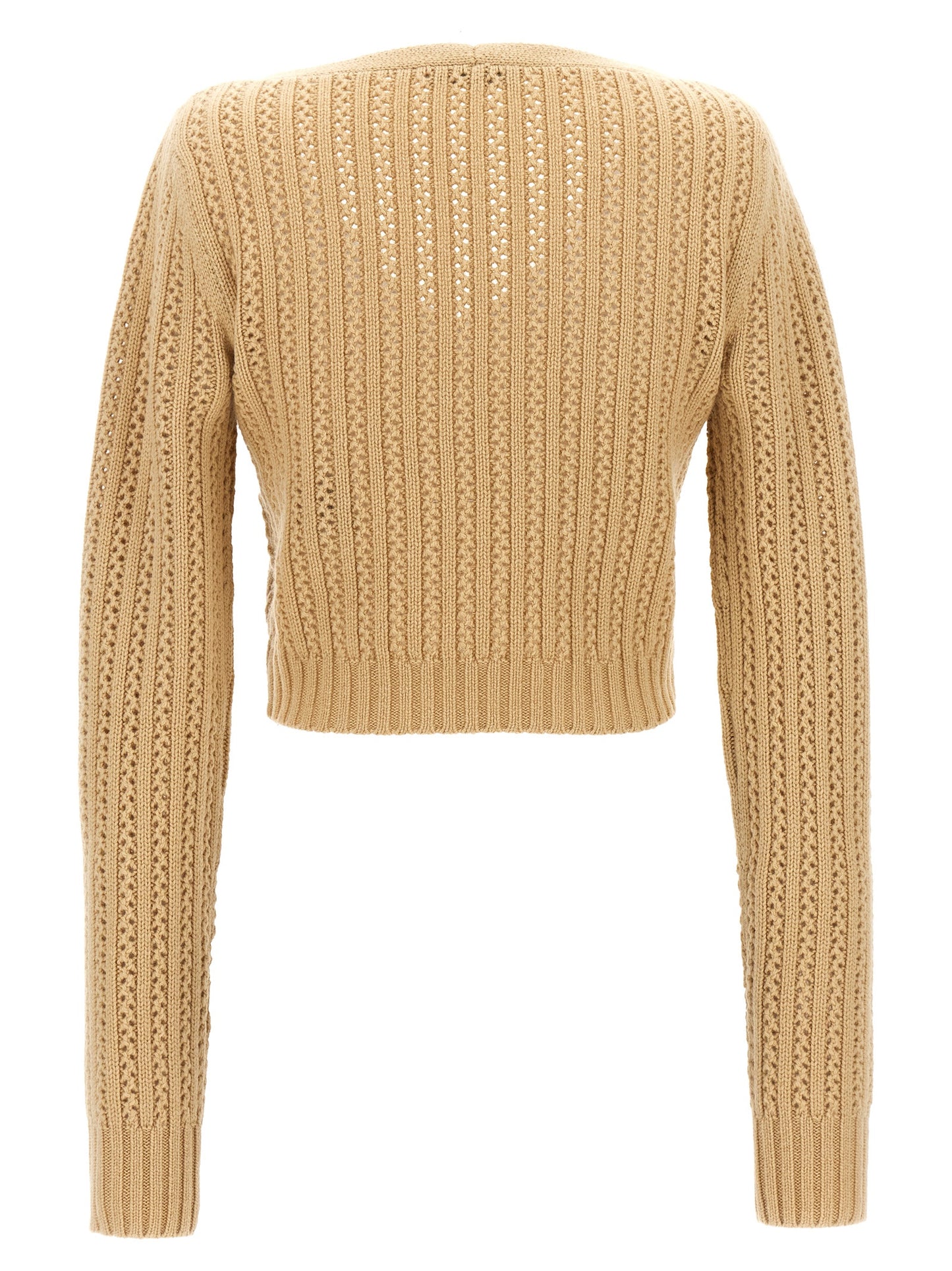 Max Mara Beige Wool Cardigan