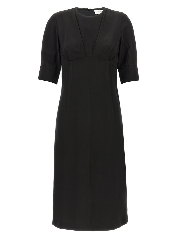 Sportmax Black Viscose Midi Dress