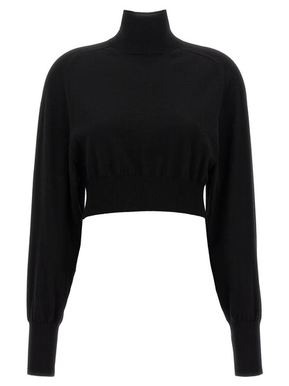 Sportmax Black Virgin Wool Cardigan