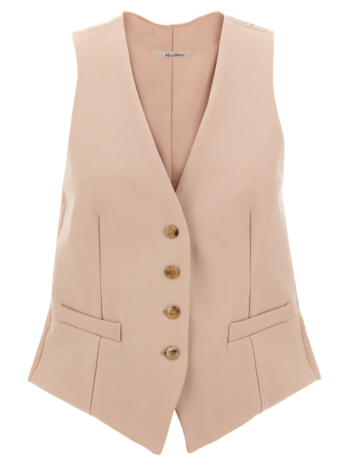 Max Mara Multicolor Acetate Sleeveless Jacket