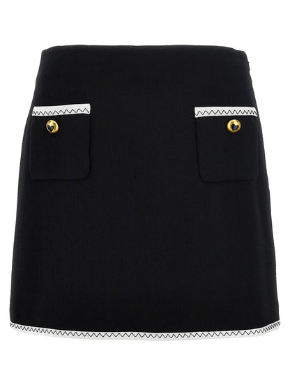 Moschino Bicolor Viscose Long Skirt