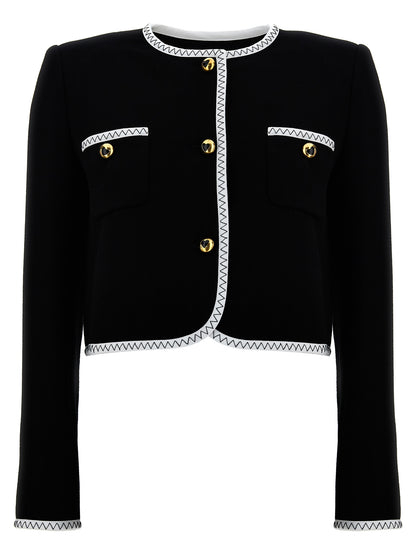 Moschino Bicolor Viscose Full-Length Jacket