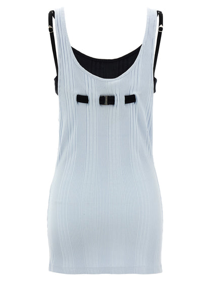 The Attico Blue Cotton Tank Tops
