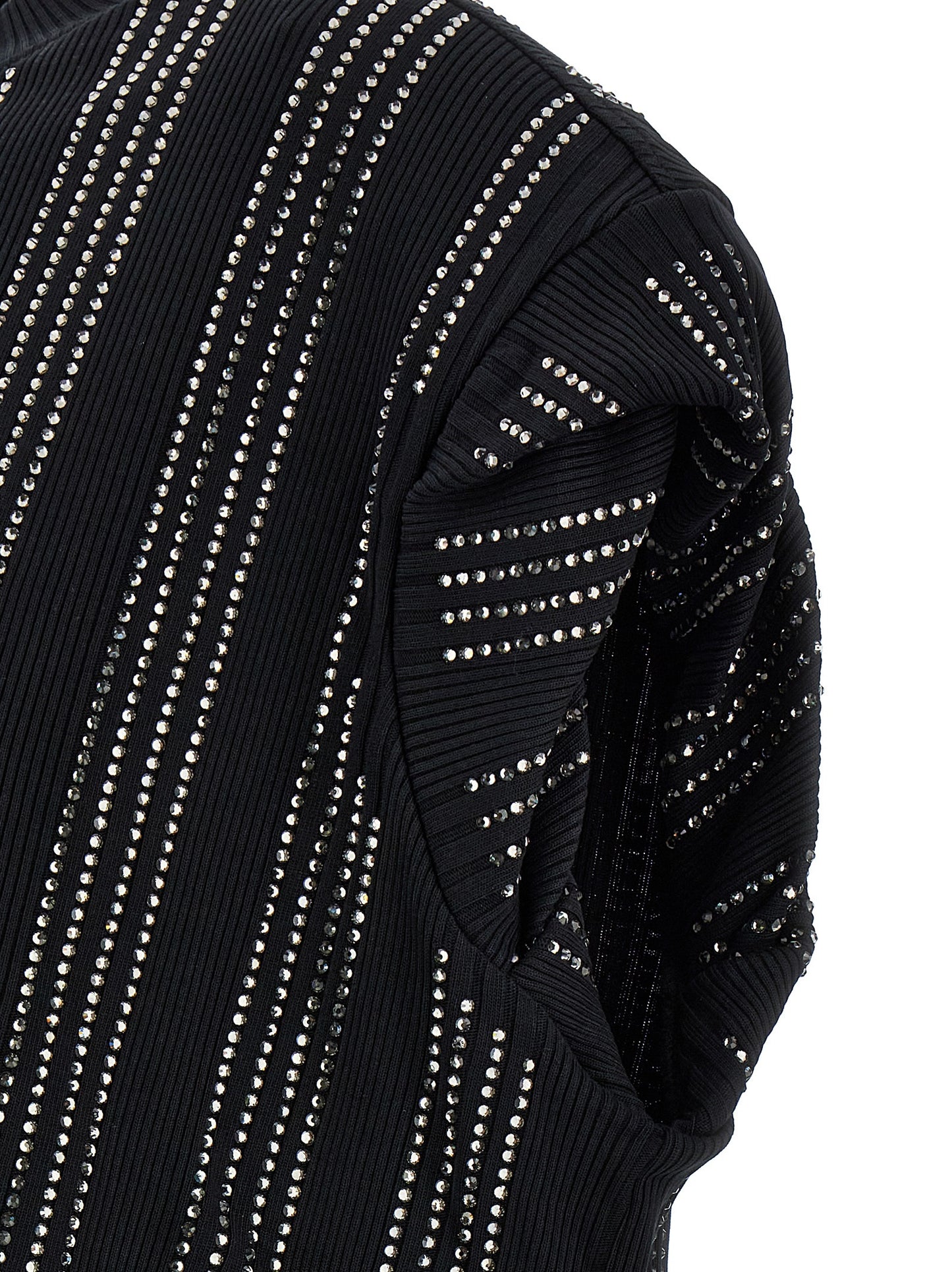 The Attico Black Cotton Short Dress