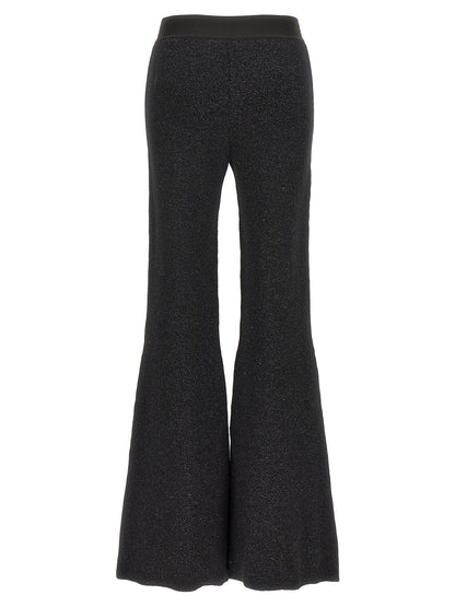 Palm Angels Black Viscose Flared Pants