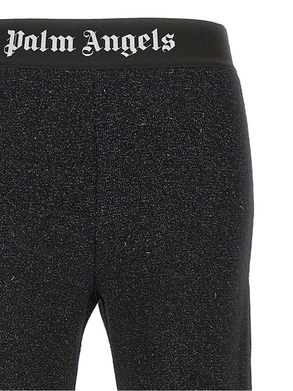 Palm Angels Black Viscose Flared Pants