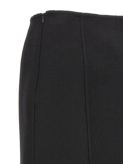 Ermanno Scervino Black Virgin Wool Mini Skirt