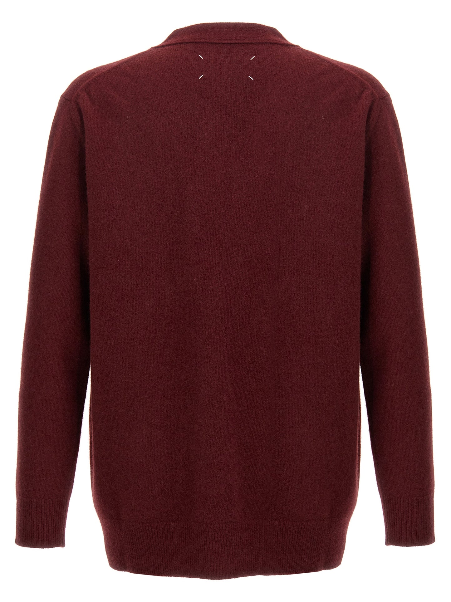 Maison Margiela Bordeaux Wool Cardigan