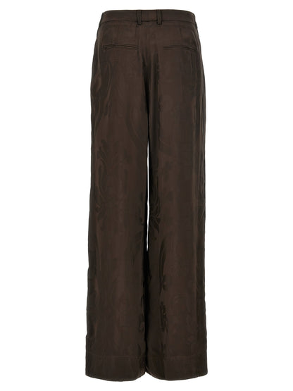 F.R.S. - FOR RESTLESS SLEEPERS Brown Viscose Casual Pants