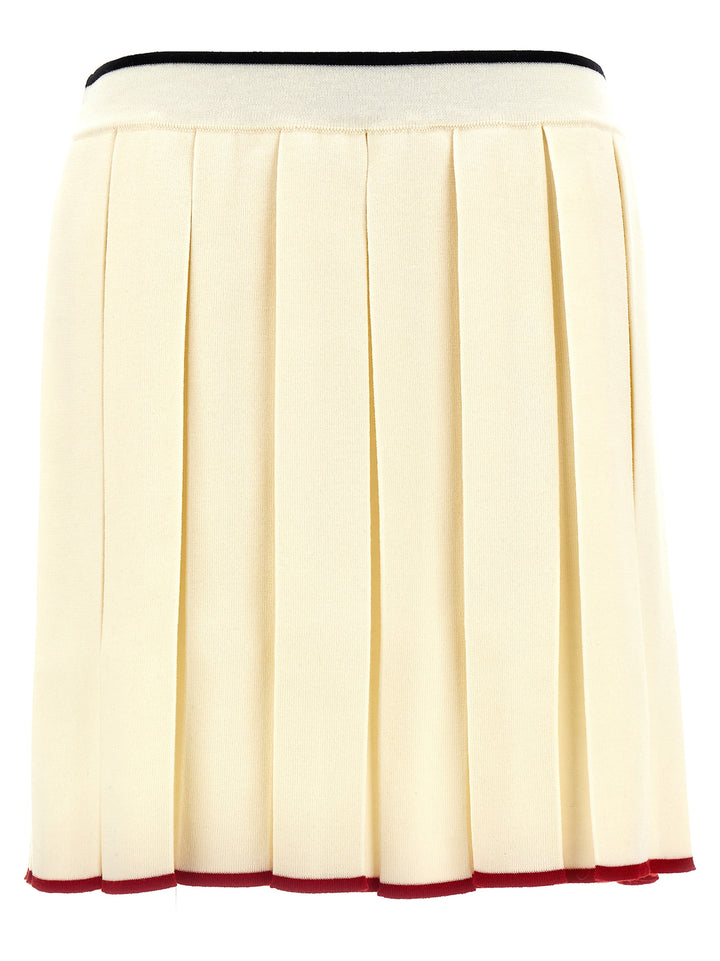 Thom Browne White Virgin Wool Long Skirt