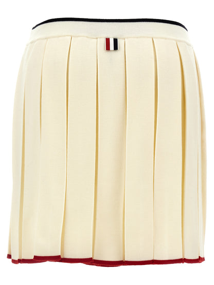 Thom Browne White Virgin Wool Long Skirt