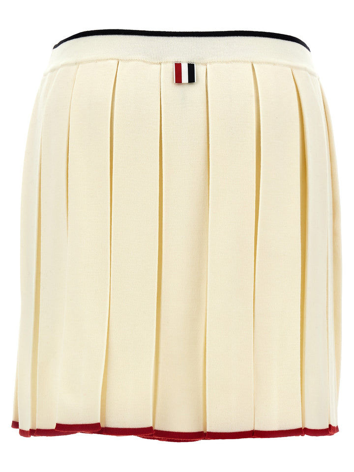 Thom Browne White Virgin Wool Long Skirt