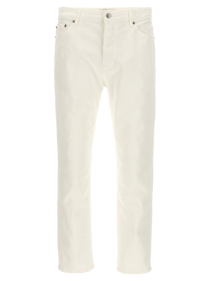 Department 5 White Cotton Straight-Leg Jeans