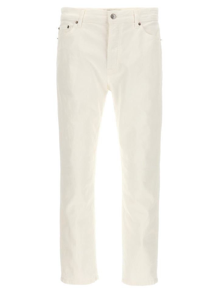 Department 5 White Cotton Straight-Leg Jeans