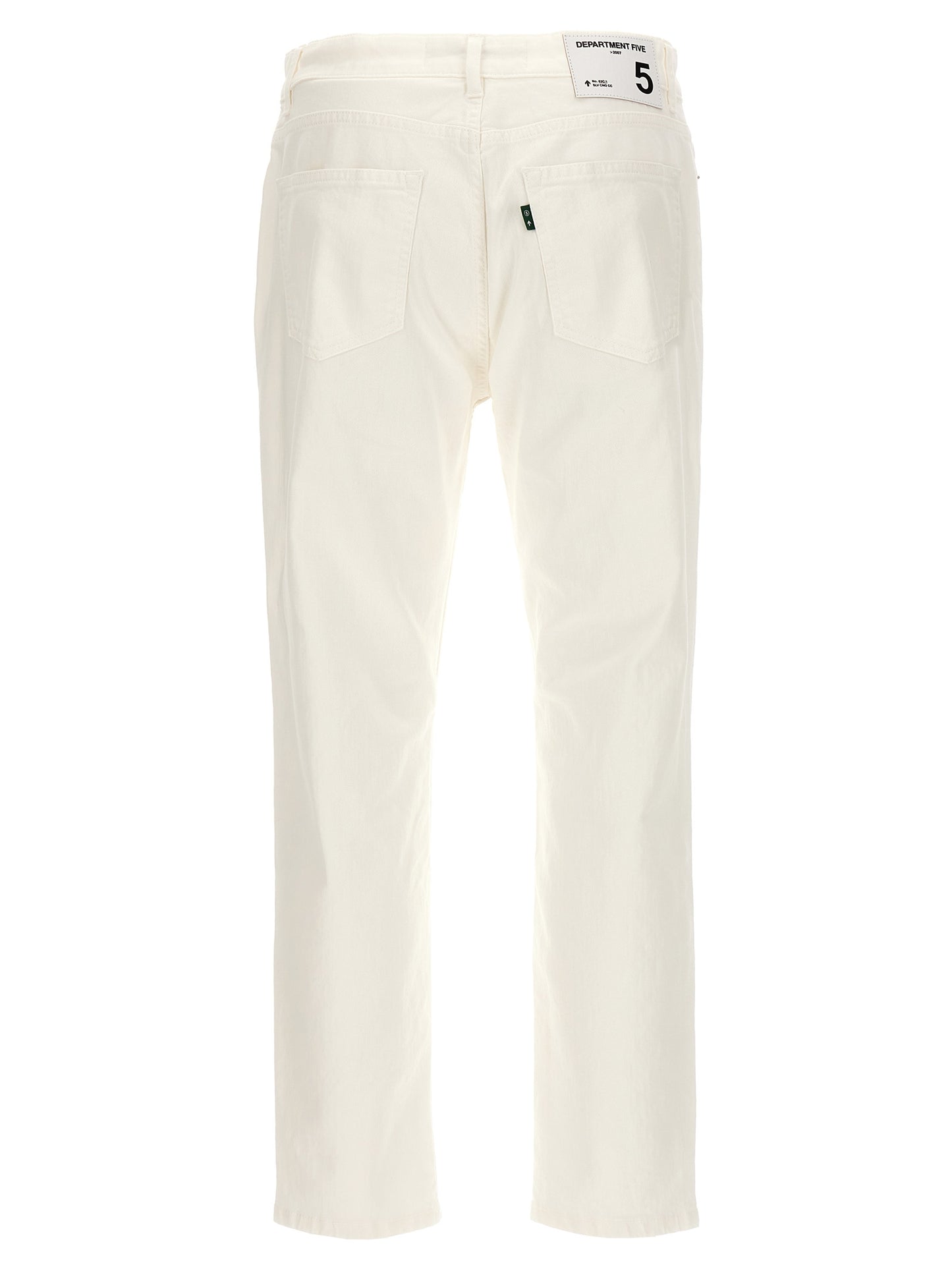 Department 5 White Cotton Straight-Leg Jeans