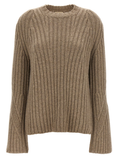 Khaite Beige Cashmere Cardigan