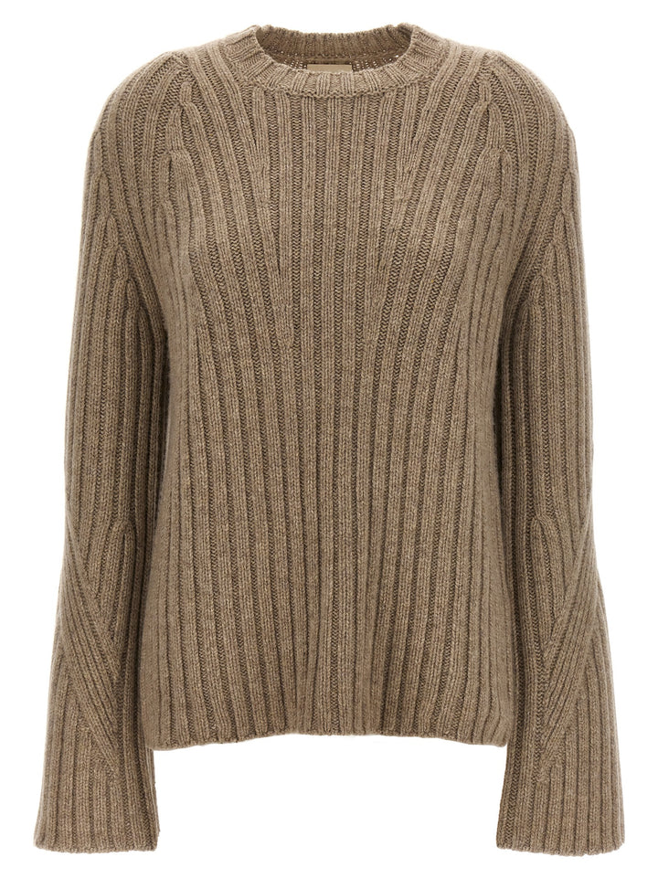 Khaite Beige Cashmere Cardigan