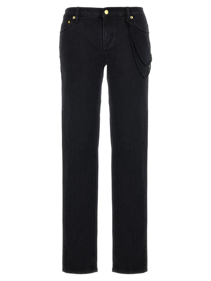 Darkpark Black Cotton Straight-Leg Jeans