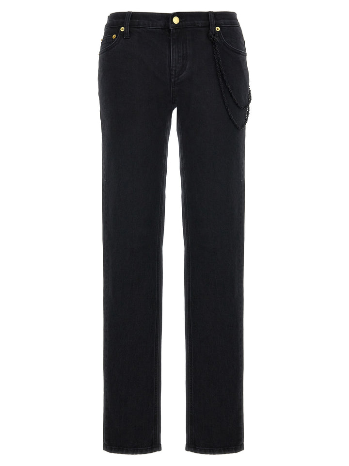 Darkpark Black Cotton Straight-Leg Jeans