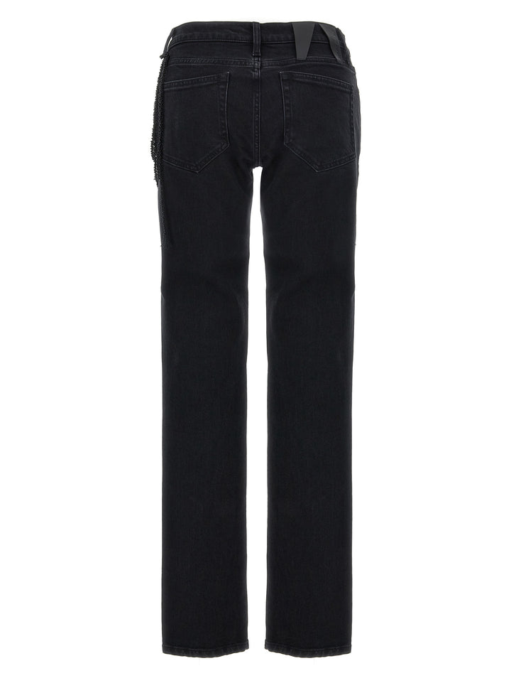 Darkpark Black Cotton Straight-Leg Jeans