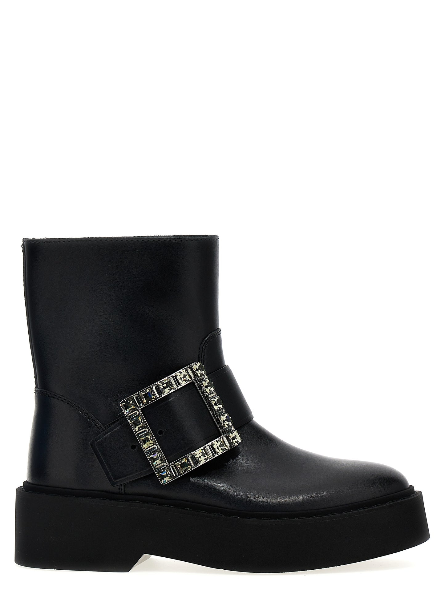 Roger Vivier Black Calfskin Ankle Boots