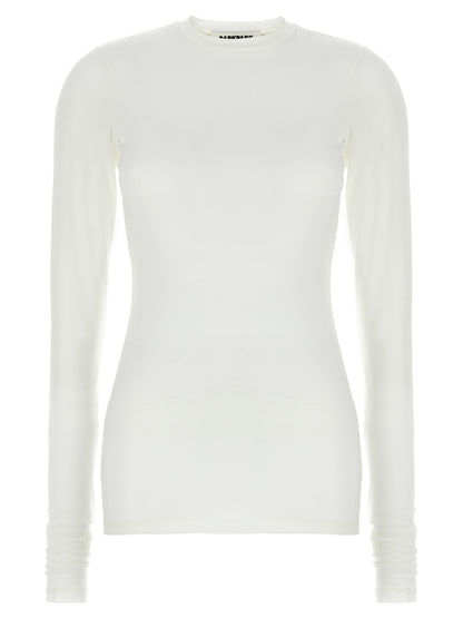 Darkpark White Polyester Long Sleeve T-Shirt