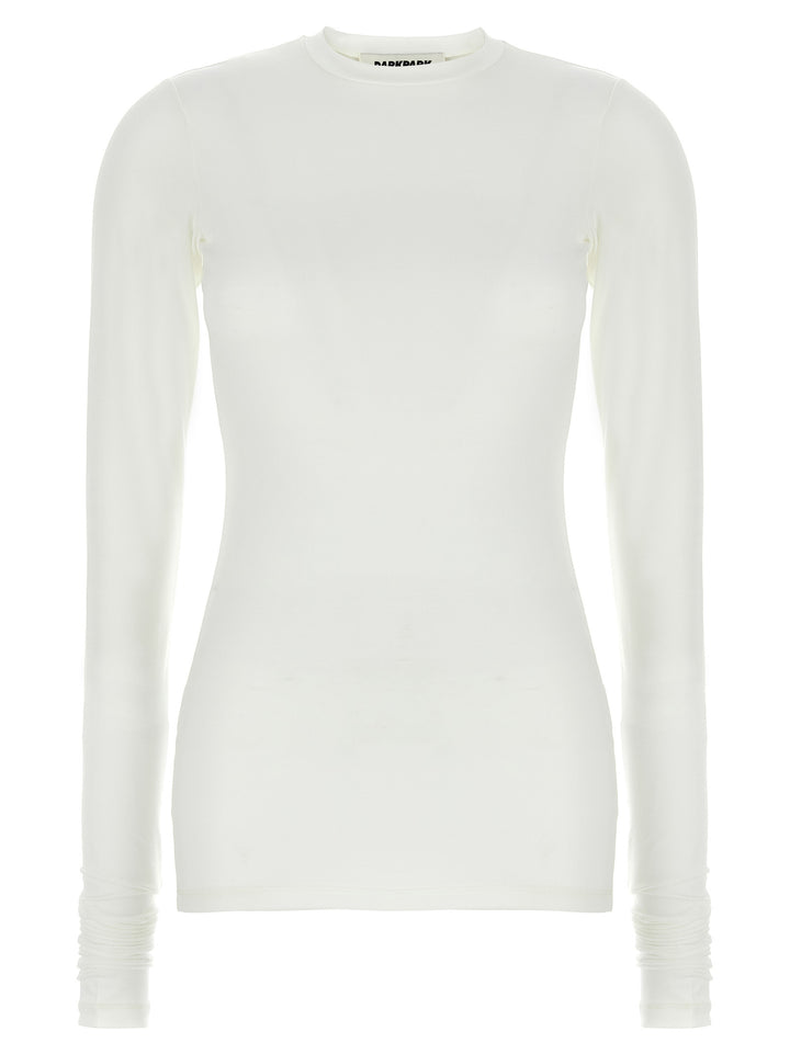 Darkpark White Polyester Long Sleeve T-Shirt