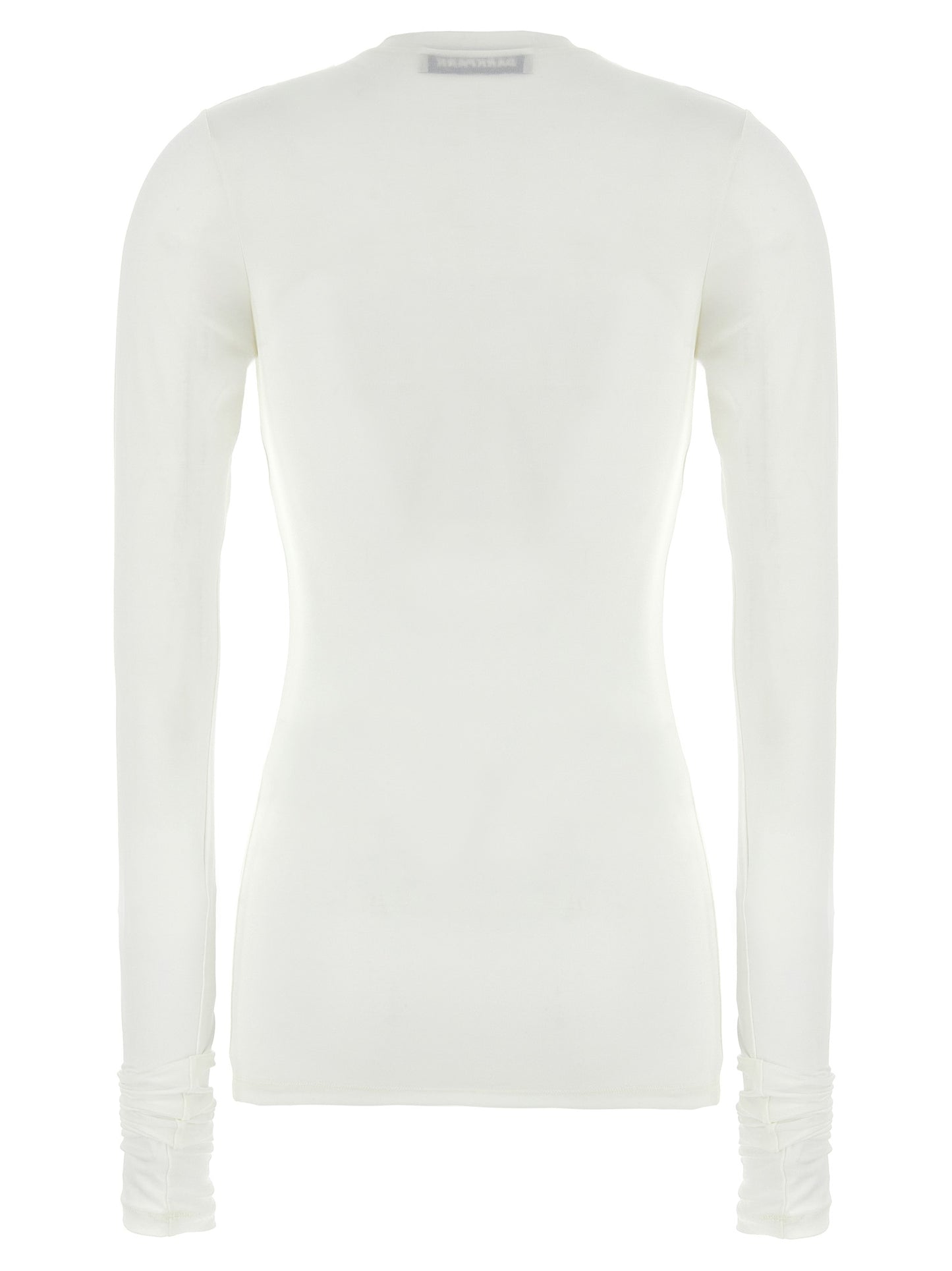 Darkpark White Polyester Long Sleeve T-Shirt