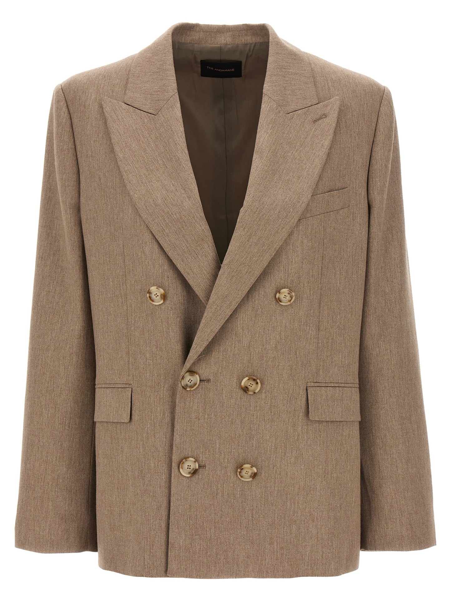 The Andamane Beige Viscose Blazer