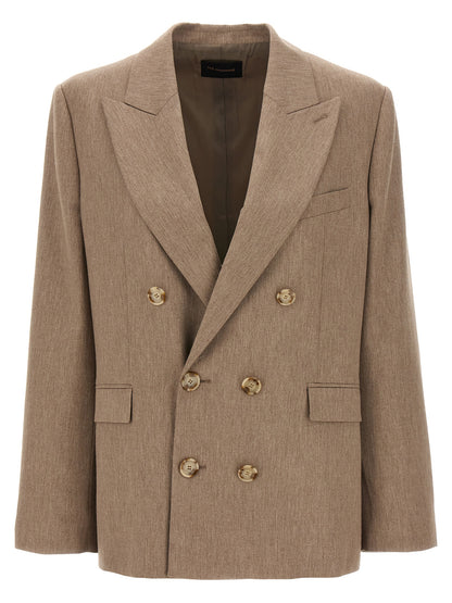 The Andamane Beige Viscose Blazer