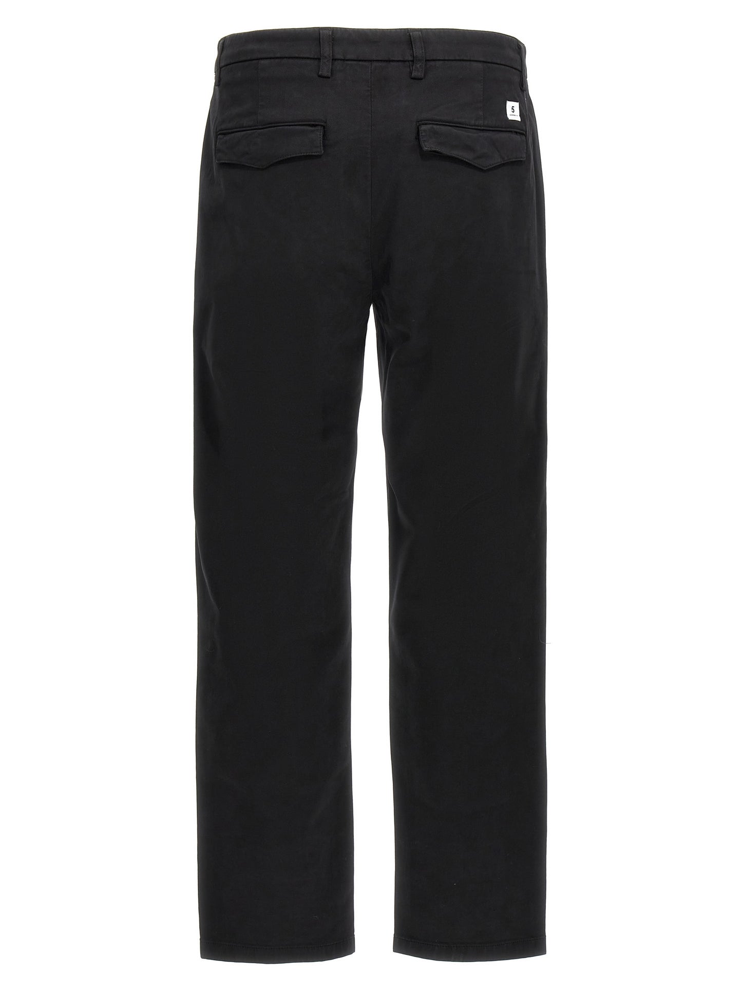 Department 5 Black Cotton Casual Pants