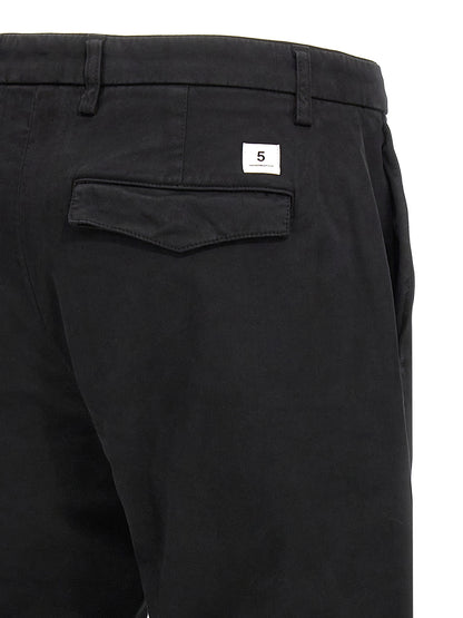 Department 5 Black Cotton Casual Pants