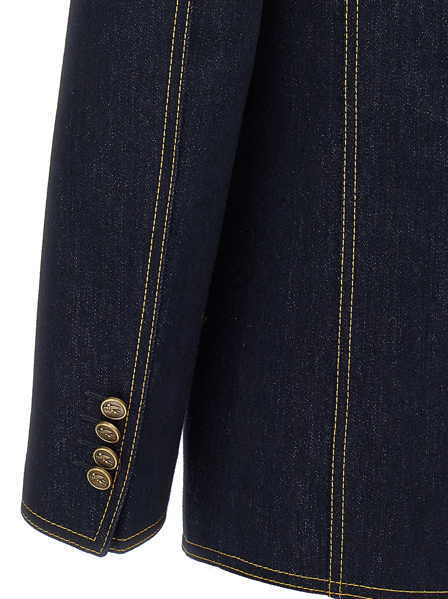 Etro Blue Cotton Blazer
