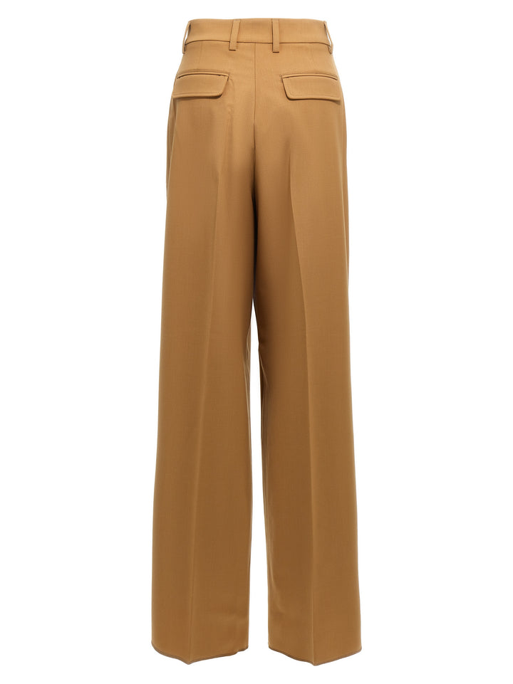 THELATEST Brown Polyester Pants