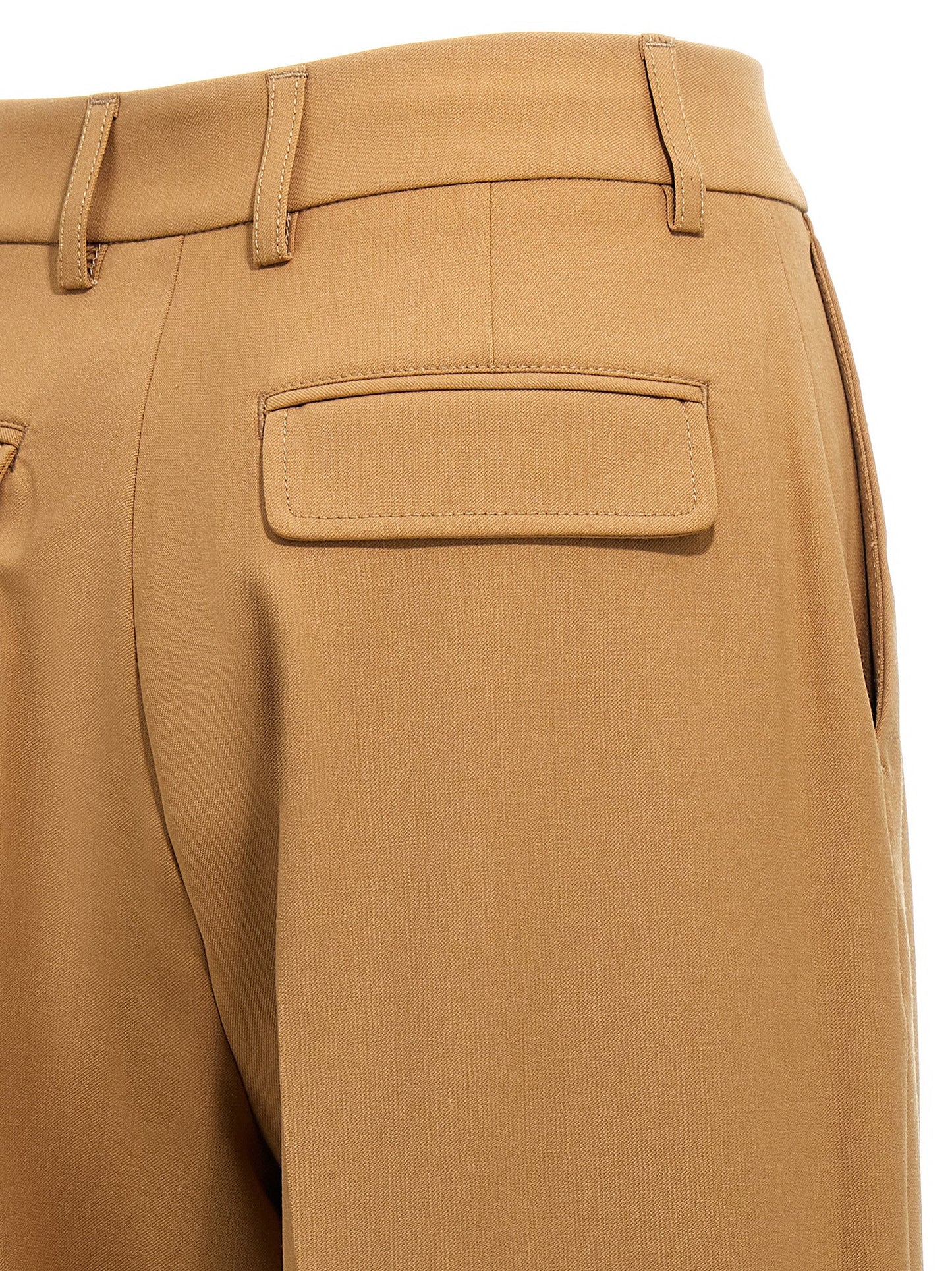 THELATEST Brown Polyester Pants