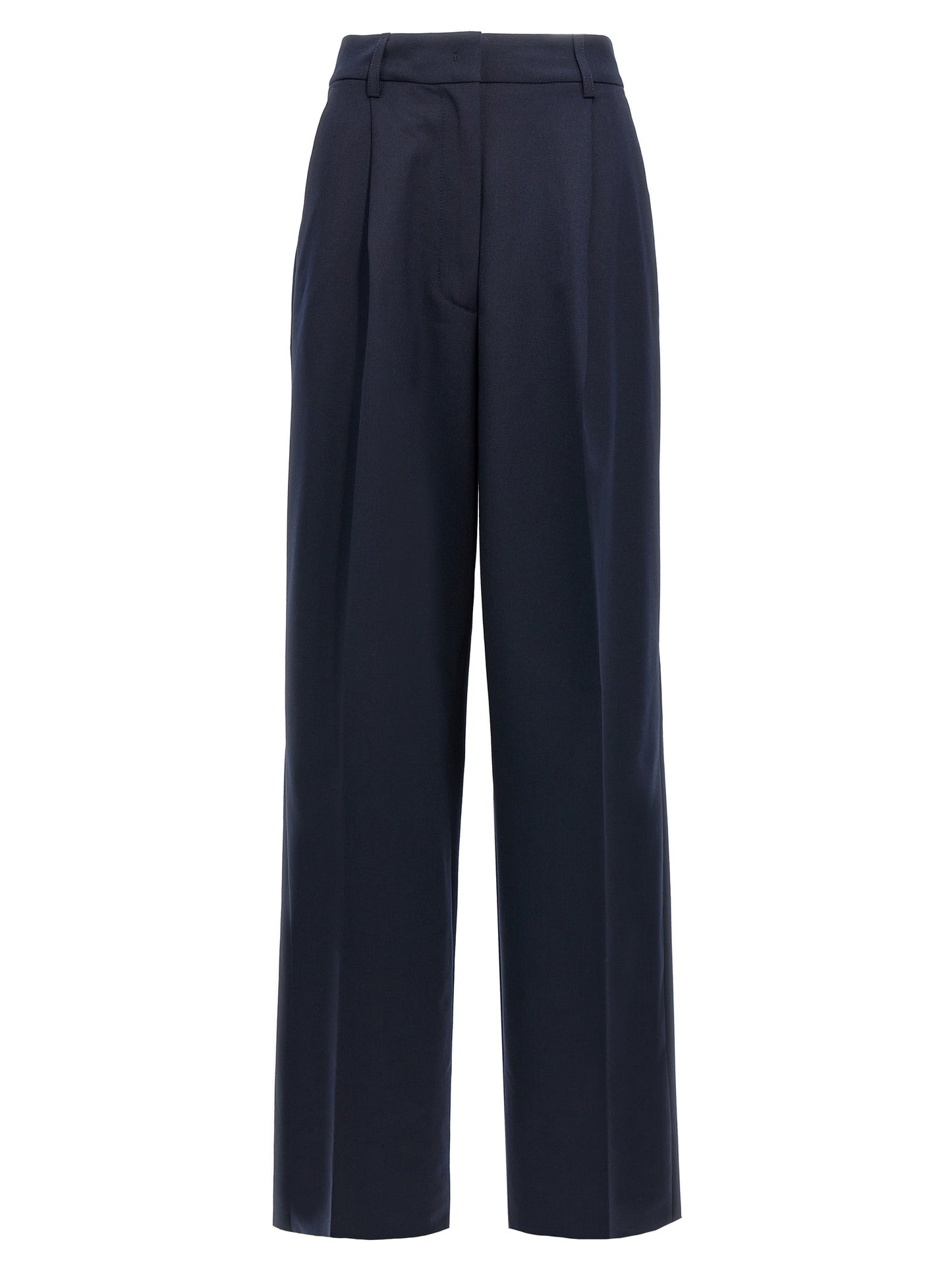 THELATEST Blue Polyester Casual Pants