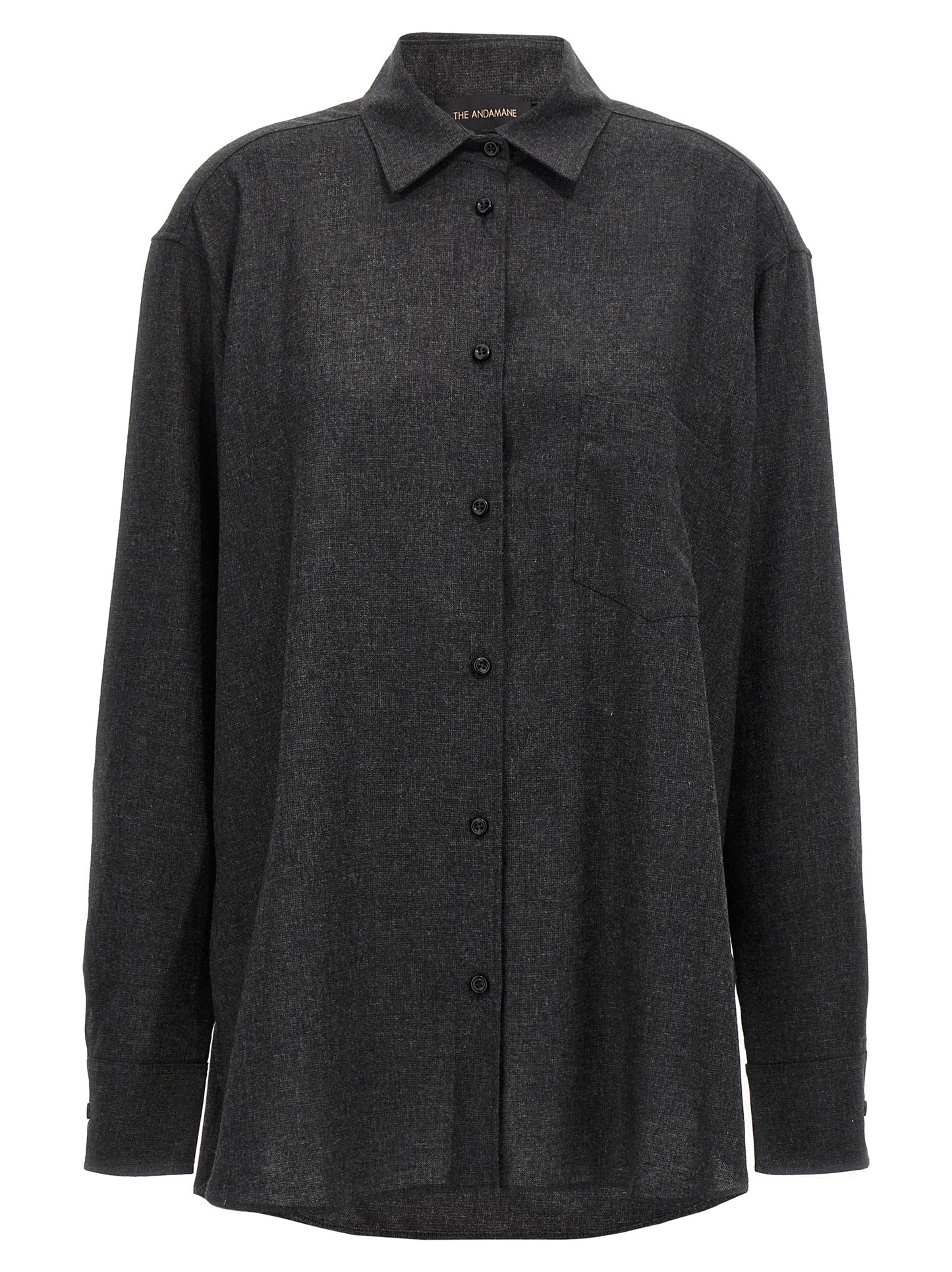 The Andamane Gray Wool Blouse