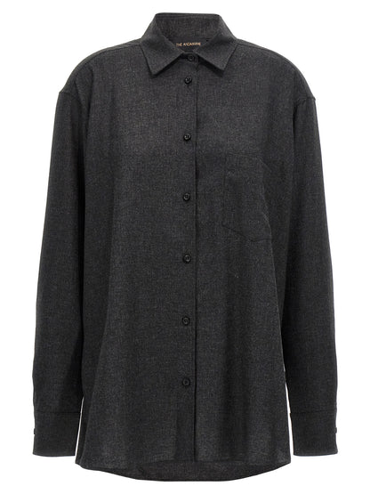 The Andamane Gray Wool Blouse
