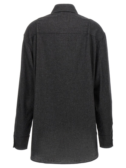 The Andamane Gray Wool Blouse