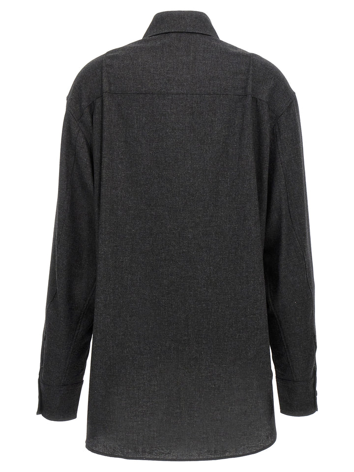 The Andamane Gray Wool Blouse
