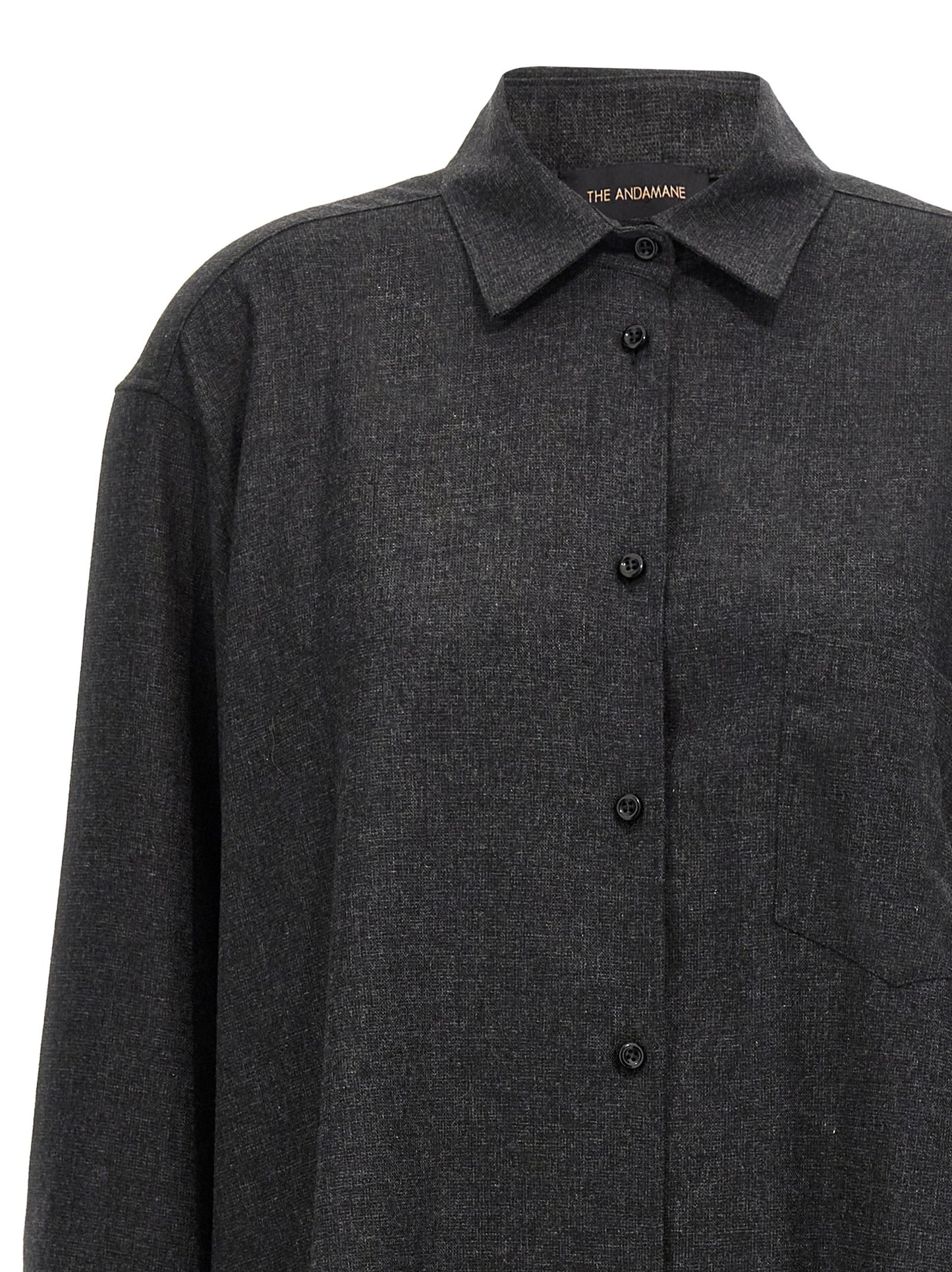 The Andamane Gray Wool Blouse