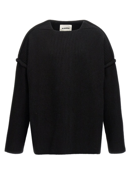 Jil Sander Black Wool Cardigan