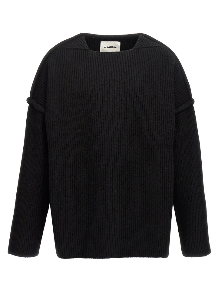 Jil Sander Black Wool Cardigan