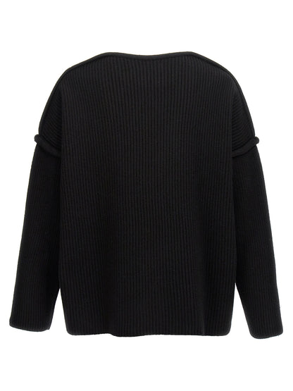 Jil Sander Black Wool Cardigan