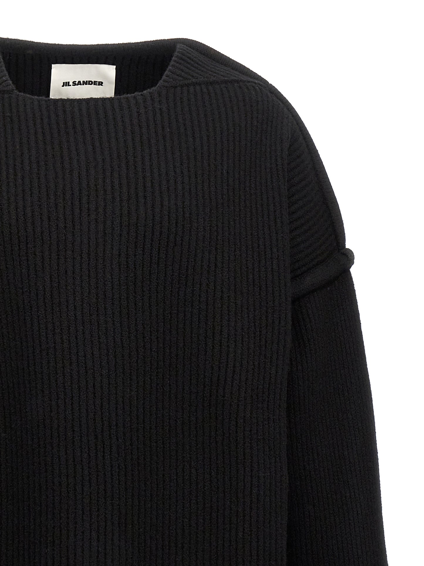 Jil Sander Black Wool Cardigan